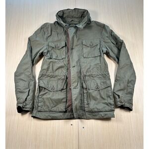 Alpha Industries Field Jacket Mens Medium Olive Green Hooded Full Zip Outdoor